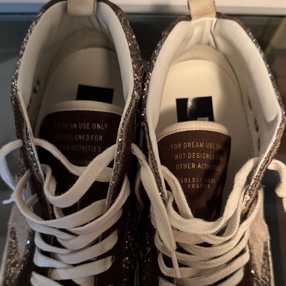 Golden Goose Mid Star Sneakers in Brown and Cream - Picture 12 of 15